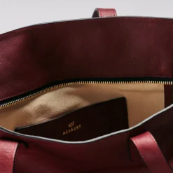 Aesaert handtas fien mahogany red