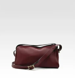 Aesaert handtas teckel mini mahogany red