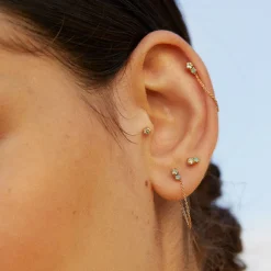 BDM – amants asymmetrische oorringen wit kristal