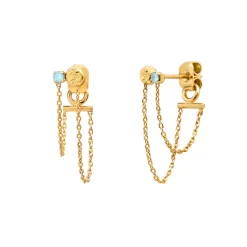 BDM – zephyr chain oorringen pacific opaal