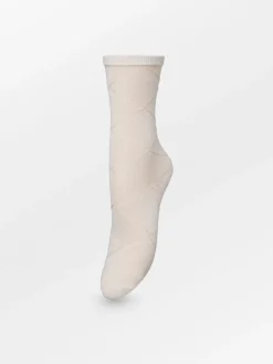 BS Diamond Glitter Sock Macademia Off White