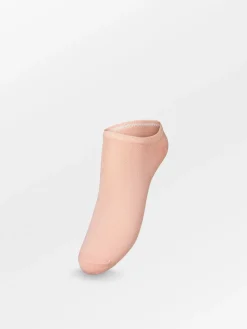 BS Solid Glitter Sneakie Sock Peach Nectar