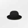 BS Solid Saverina Straw Hat Black