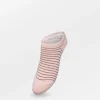 BS Stripe Glitter Sneakie Sock Cameo Rose