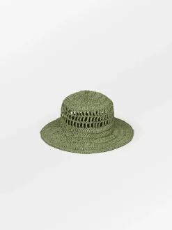 BS Vanessa Straw Hat Chive Green