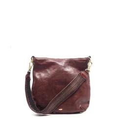 Campomaggi – crossbody handtas met multicolor riem wine
