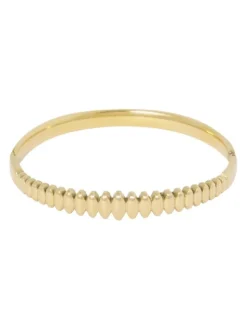 EB – vergulde bangle met geribbeld patroon
