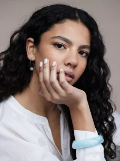 EB – vierkante bangle turquoise melee