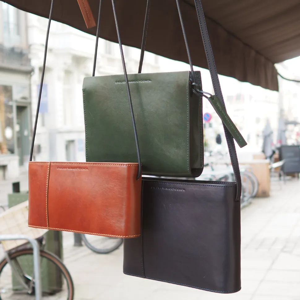 EV – handtas grace groen/rubberen riem