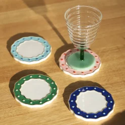 &K coaster garland set of 4