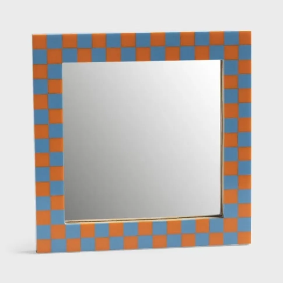 &K mirror check standing orange