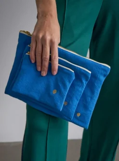 La cerise – pochette iona bleu mecano small