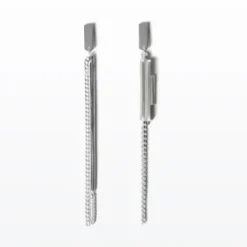 Lore Van Keer – situ oorbellen met ketting zilver