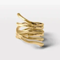 Lore Van Keer – tide statement ring zilver verguld