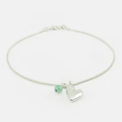 MHL – armband met hartje en bolletje aventurine zilver