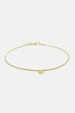 MHL – armband met plat schijfje zilver verguld