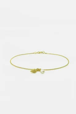 MHL – armband met zoetwaterparel en schelpje zilver verguld