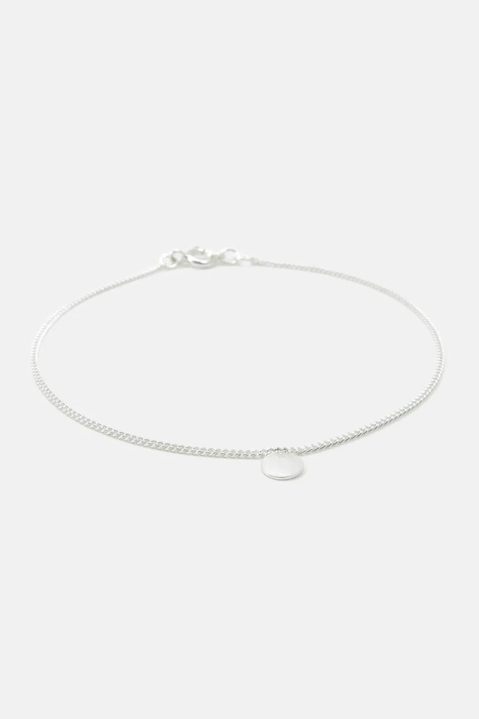 MHL – armband plat schijfje zilver