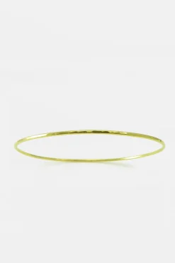 MHL – gehamerde bangle zilver verguld