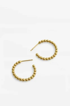 MHL – hoops met tiny bubbles zilver verguld