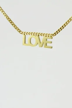 MHL – ketting LOVE zilver verguld
