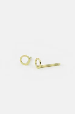 MHL – studs kleine cirkel zilver verguld