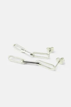 MHL- oorbellen paperclip small zilver