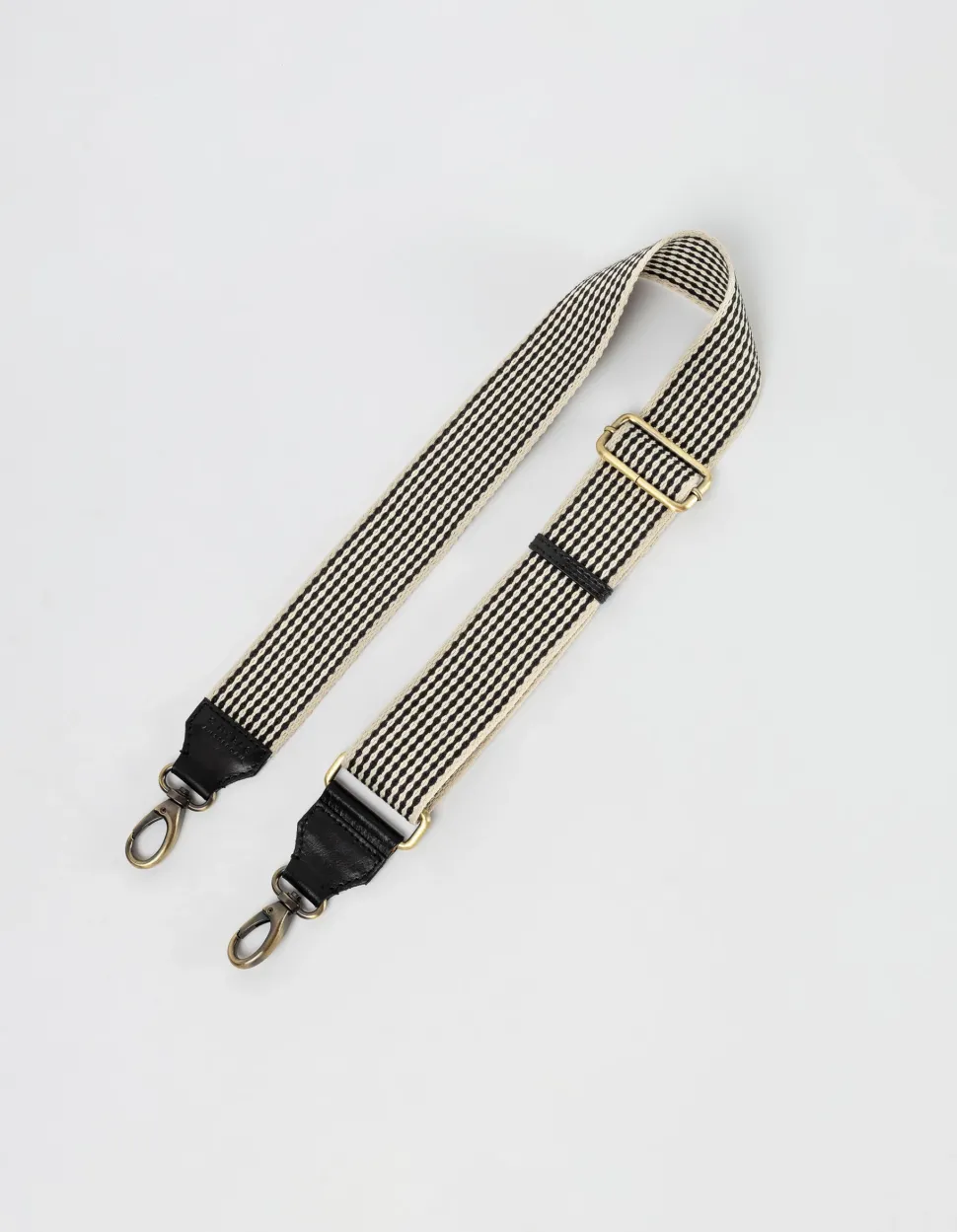 O My Bag – Checkered Webbing Strap Classic Leather