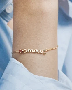 Wouters&Hendrix – armband amour met rode granaat