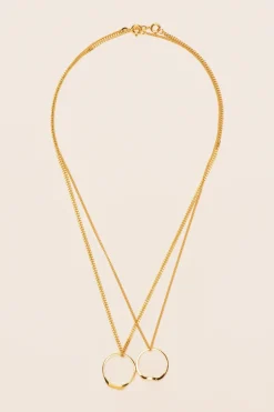 Wouters&Hendrix – dubbele ketting met signet ringen small