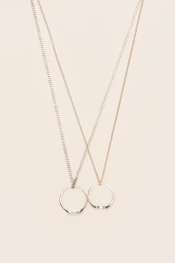 Wouters&Hendrix – dubbele ketting met signet ringen small