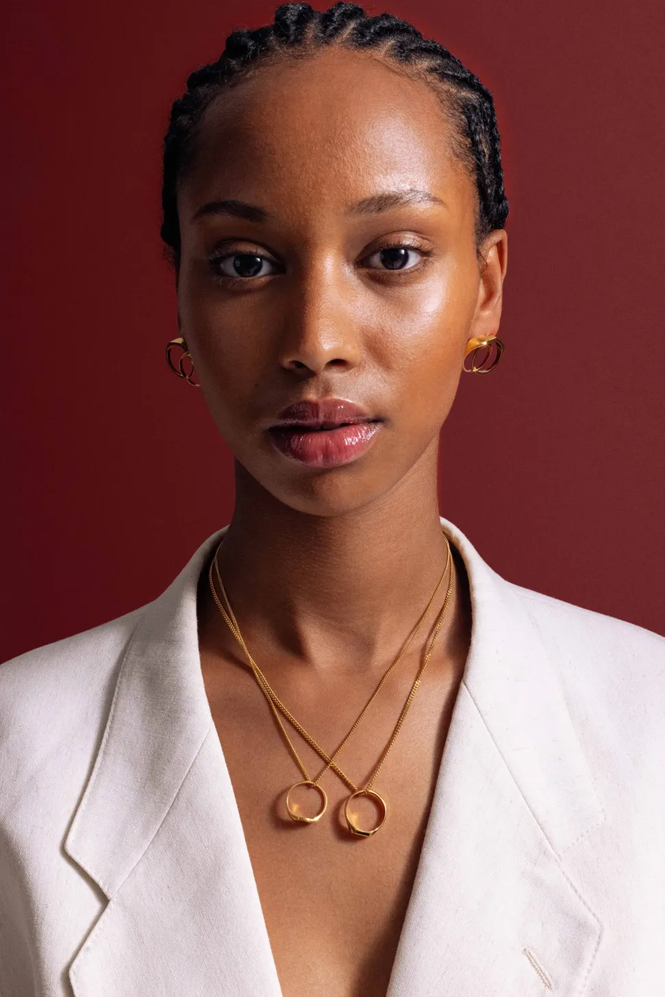 Wouters&Hendrix – dubbele ketting met signet ringen small