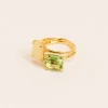 Wouters&Hendrix – dubbele ring met peridot kristal en serpentine