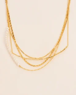 Wouters&Hendrix – gelaagde ketting met zoetwaterparel en tak element