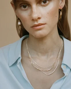 Wouters&Hendrix – gelaagde ketting met zoetwaterparel en tak element