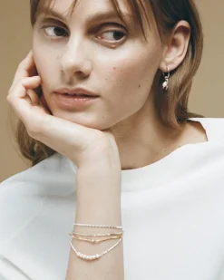 Wouters&Hendrix – hoops met zoetwaterparel en blaadje