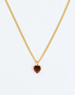 Wouters&Hendrix – ketting met hart-geslepen granaat