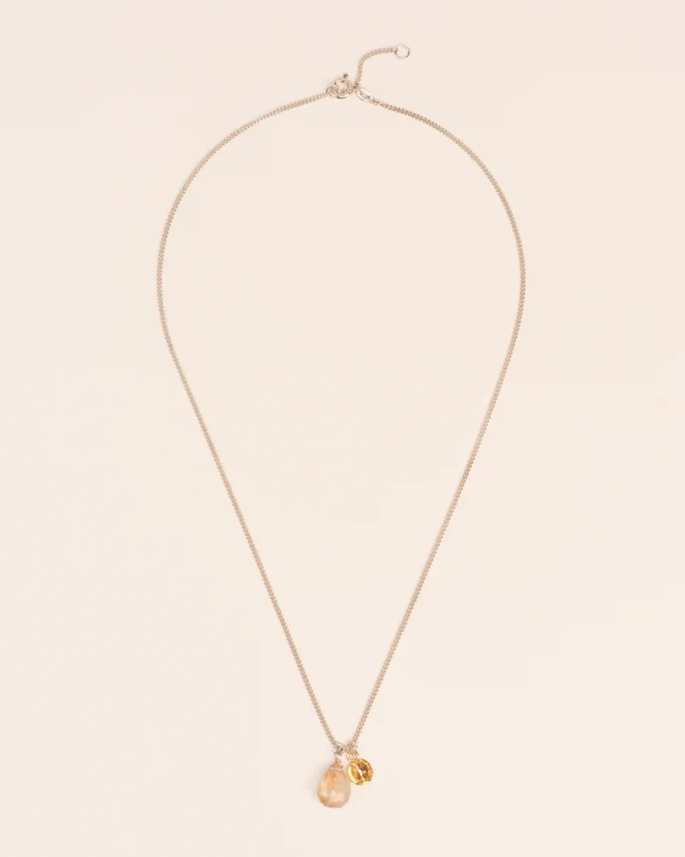 Wouters&Hendrix – ketting met rutielkwarts en mosterd zaadje