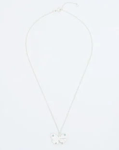 Wouters&Hendrix – ketting met vlinder en aquamarijn kristal