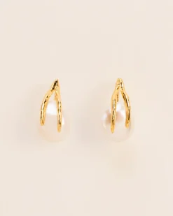 Wouters&Hendrix – oorbellen met parel en organische takjes