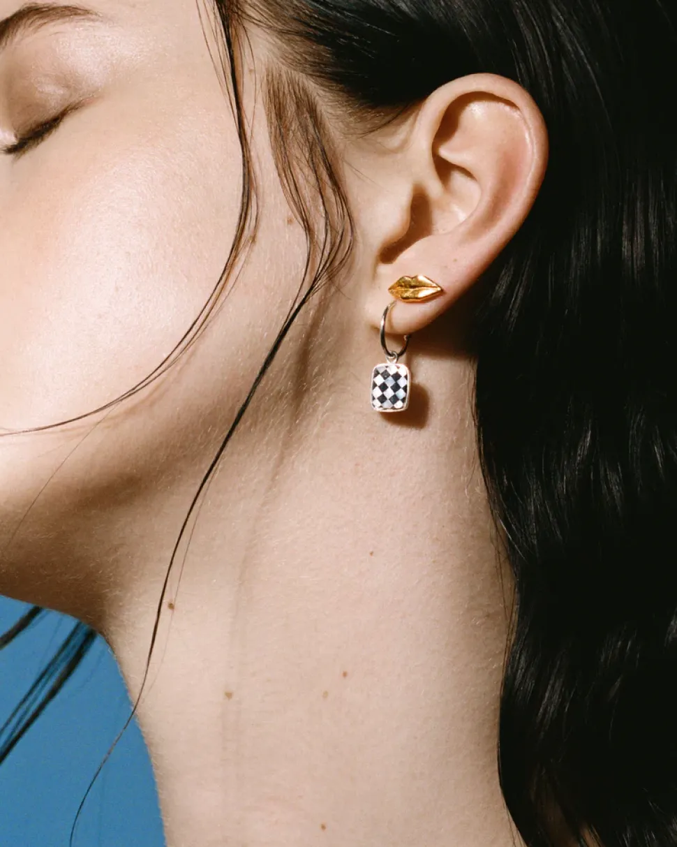 Wouters&Hendrix – oorringen met lip en mozaïek