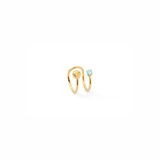 BDM – zephyr earcuff pacific opaal