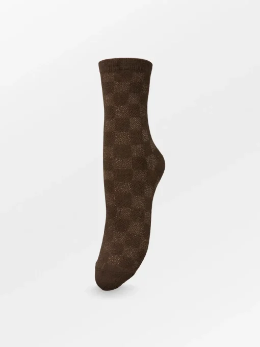 BS Quinis Glitter Socks Deep Taupe Brown