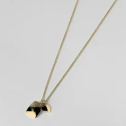 Lore Van Keer – credo ketting met vierkante hangers zilver verguld