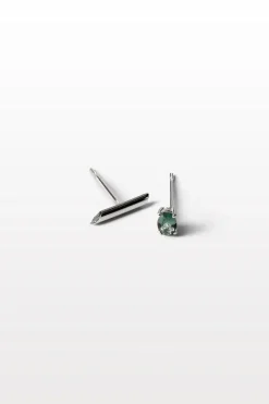 Lore Van Keer – lucem studs met groene toermalijn zilver
