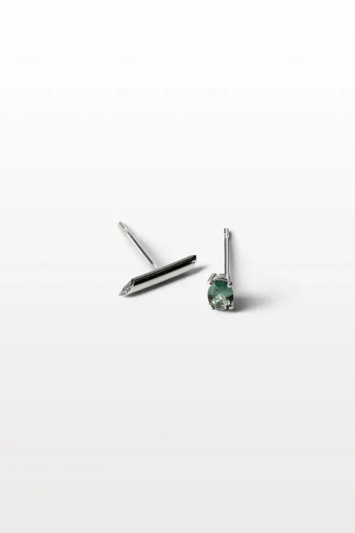 Lore Van Keer – lucem studs met groene toermalijn zilver