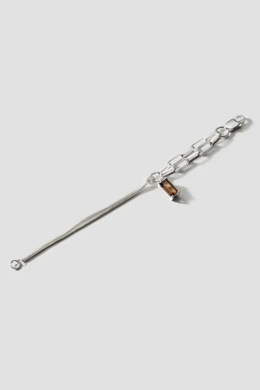 Lore Van Keer – noctis armband met rookkwarts zilver (small)