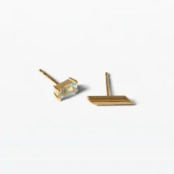 Lore Van Keer – strata studs met topaas zilver verguld