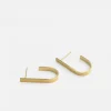 MHL – large u-shape studs zilver verguld
