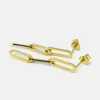 MHL – oorbellen paperclip small zilver verguld
